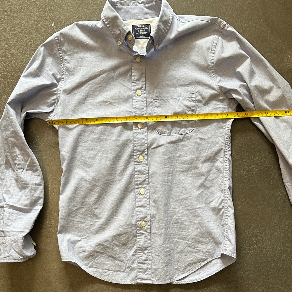 Abercrombie & Fitch Light Blue Casual Button-Down Shirt